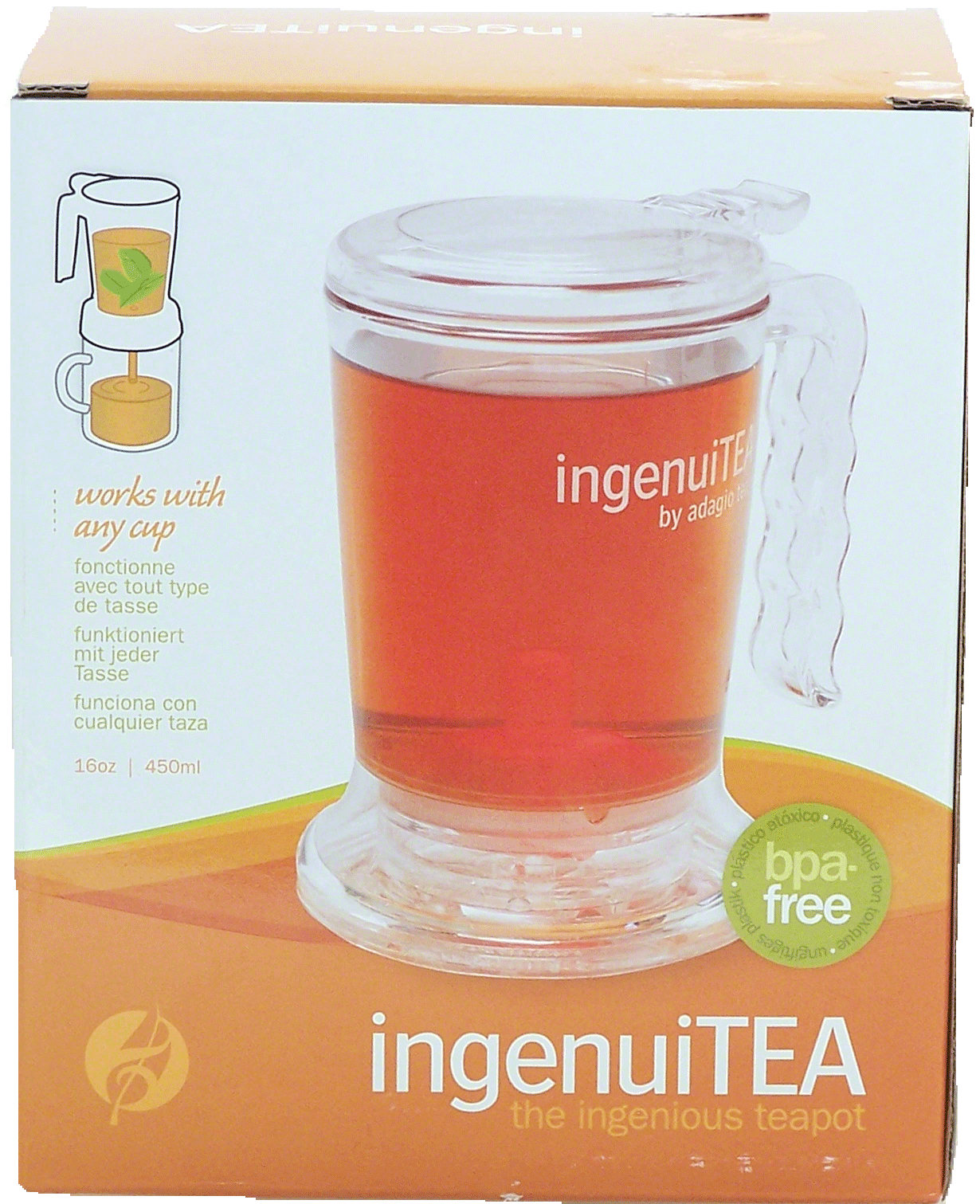 Adagio ingenuiTEA 16-oz. loose leaf tea pot Full-Size Picture